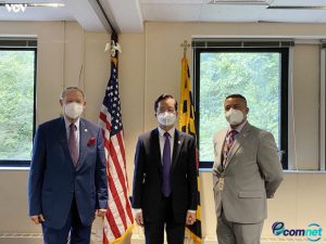 Khẩu trang của ECOMNET vinh dự được ĐSQ Việt Nam tại Mỹ tặng bang Maryland